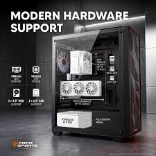 Coconut Nova X660 ARGB Mid Tower Cabinet (Black, 4 ARGB Fans) – image 3