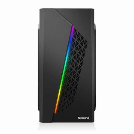 Coconut Coconut Solar mATX Cabinet with SMPS (Black, RGB Strip)