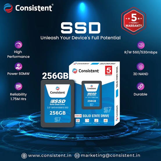 Consistent 256GB SATA SSD