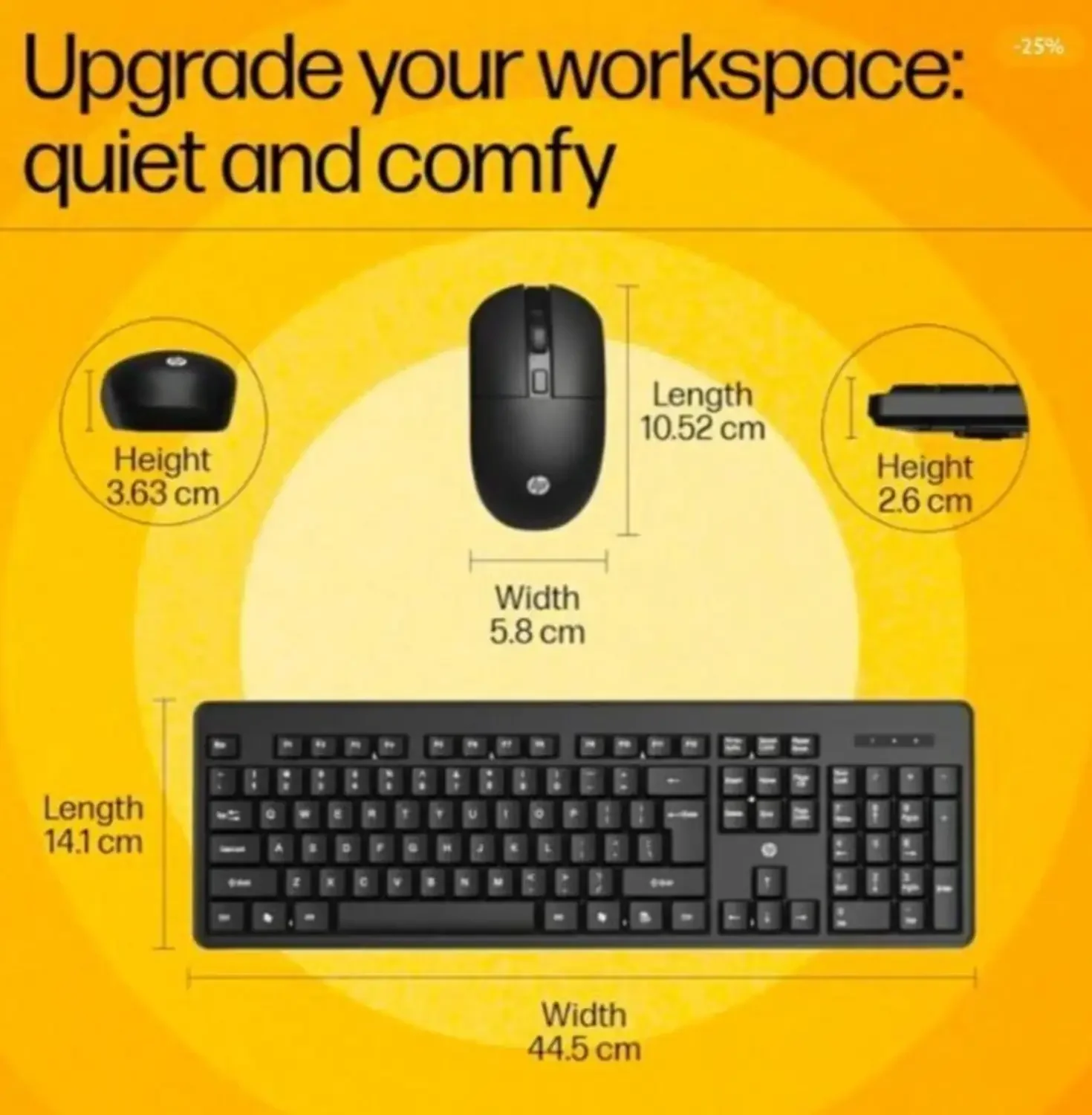HP KM260 Wireless Keyboard & Mouse Combo – image 3