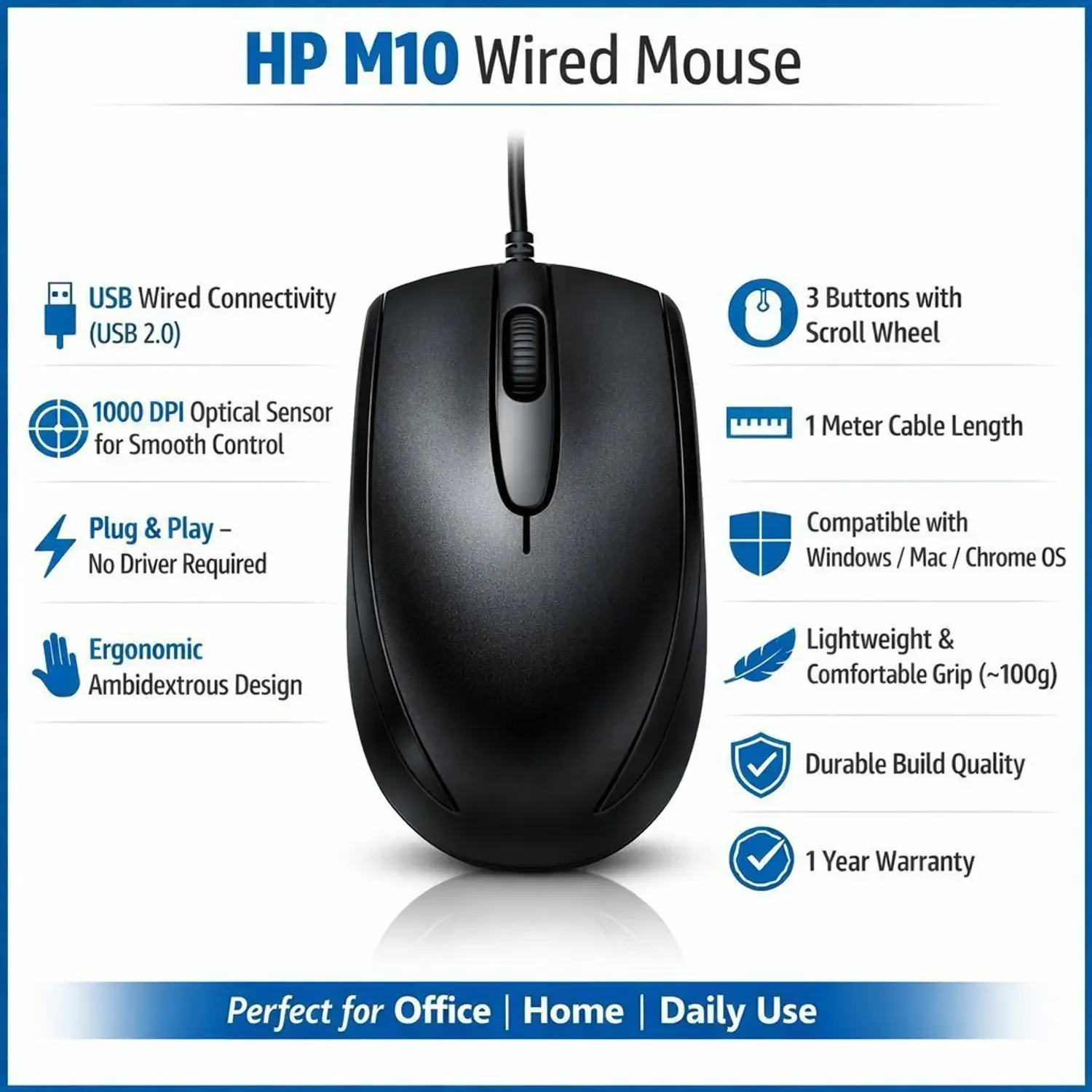 HP M10 Wired Mouse – image 2