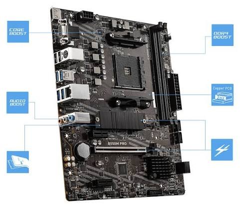 MSI B550M PRO Motherboard (AM4) – image 3