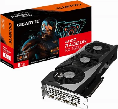 Gigabyte Gigabyte Radeon RX 7600 Gaming OC 8GB (3 Fan) Graphics Card