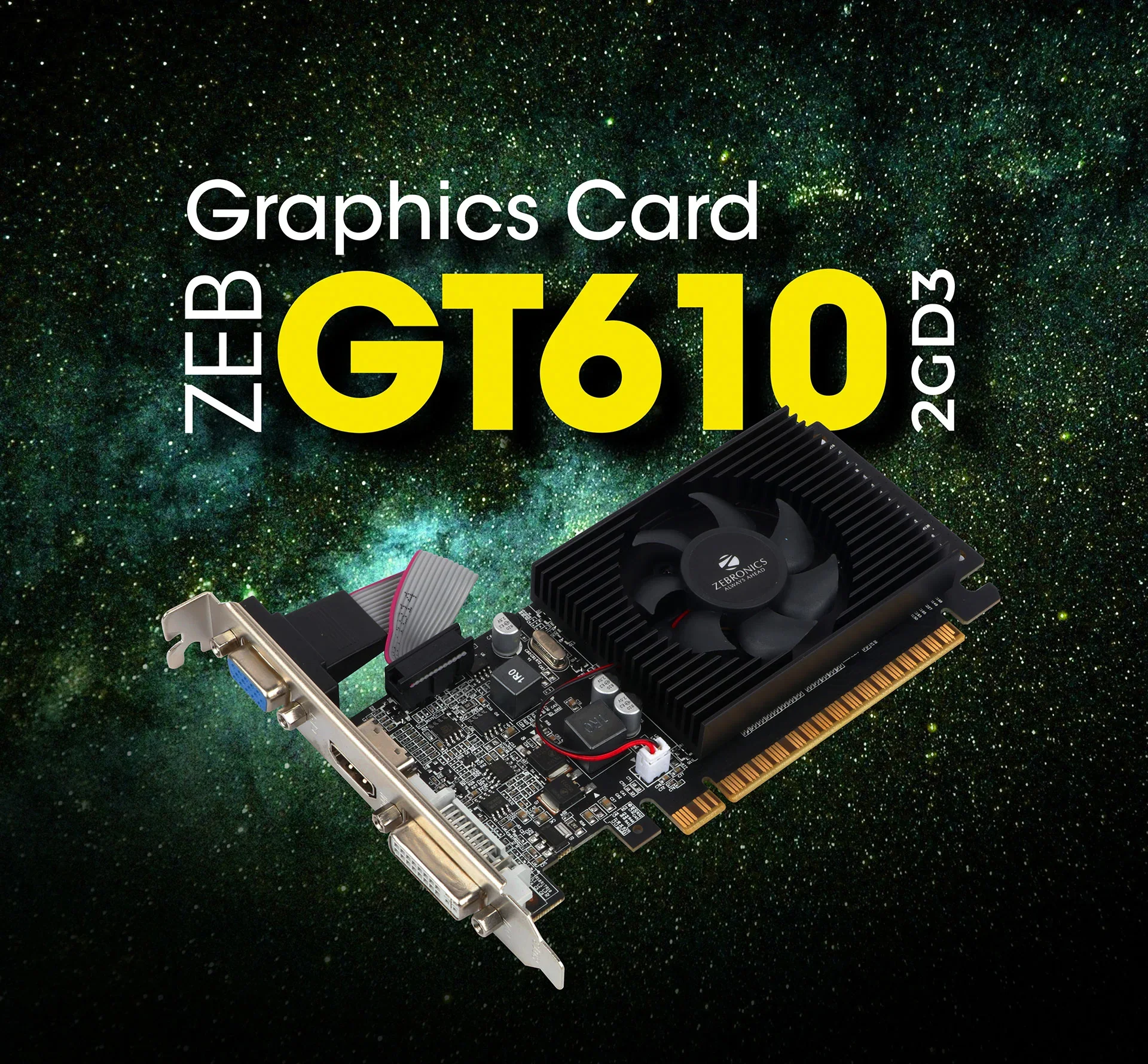 Zebronics GeForce GT 610 2GB DDR3 Graphics Card – image 2