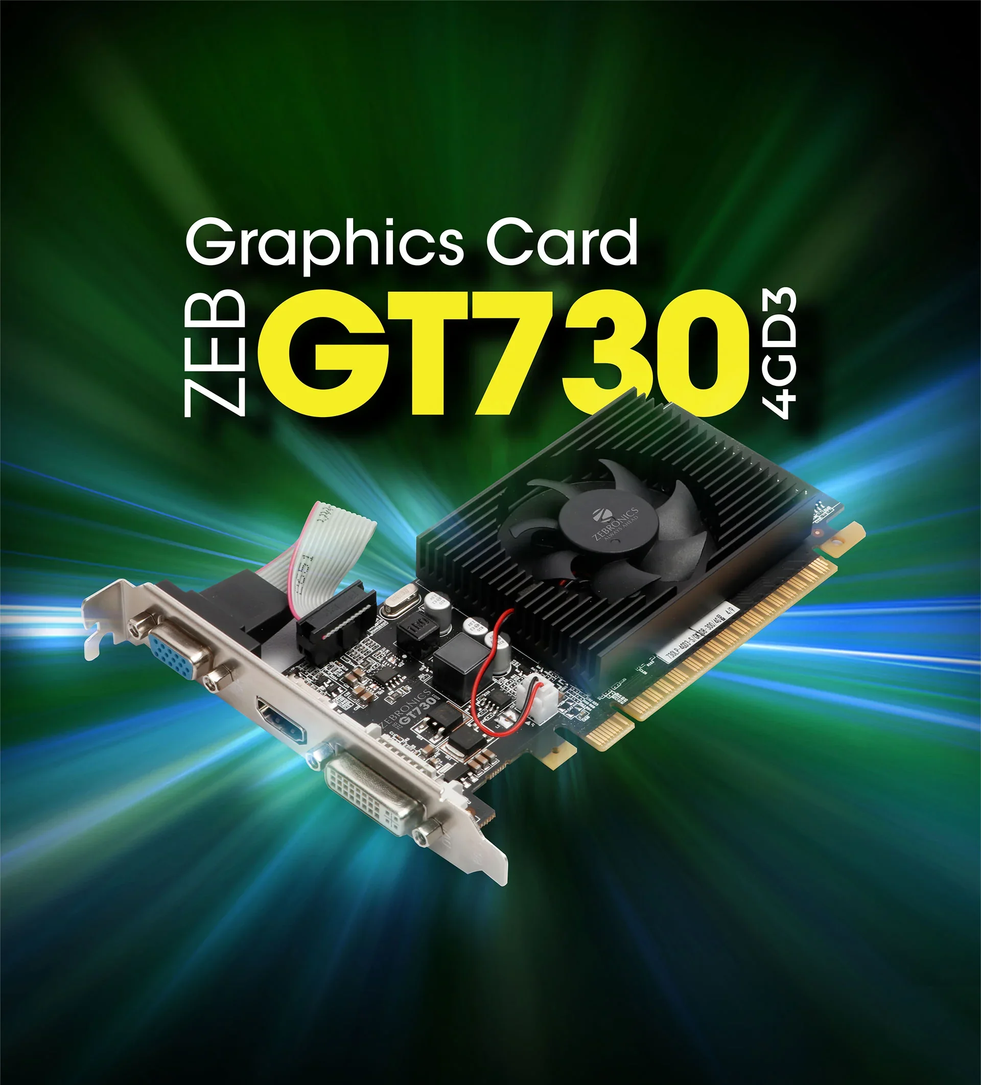 Zebronics GeForce GT 730 4GB DDR3 Graphics Card – image 2