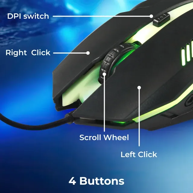 Zebronics Uzi Wired Gaming Mouse (4 Buttons) – image 2